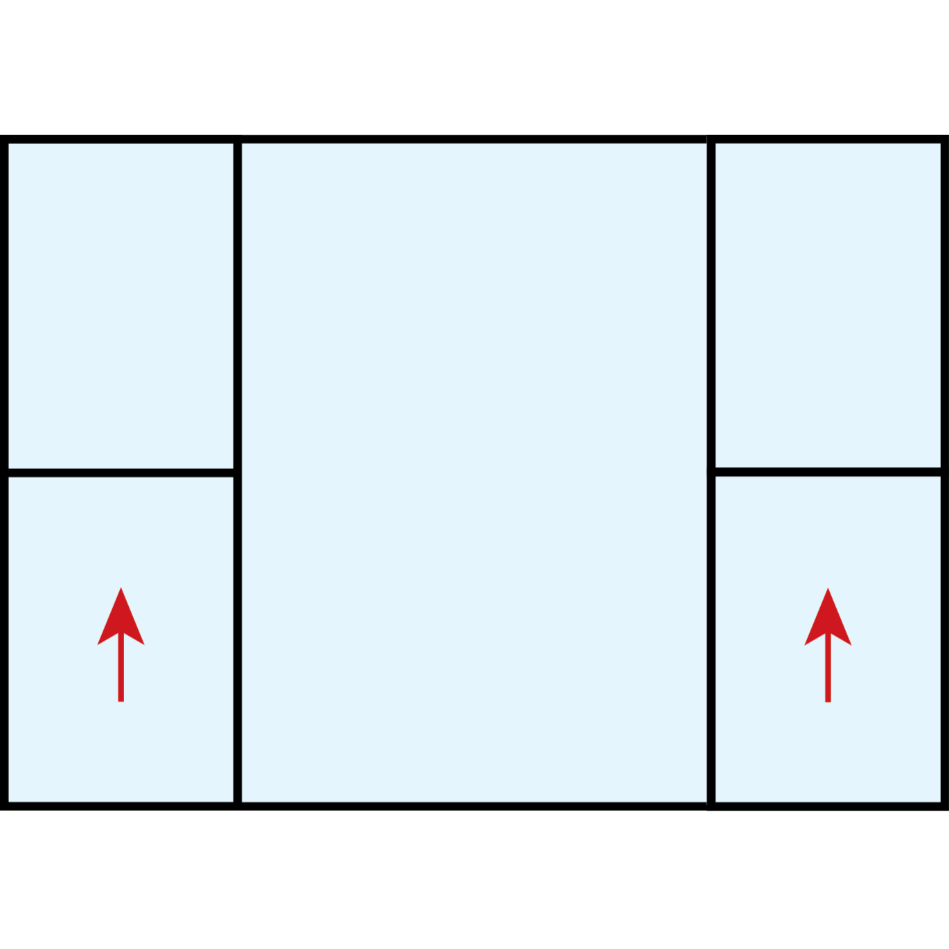 Guillotine 3 vantaux