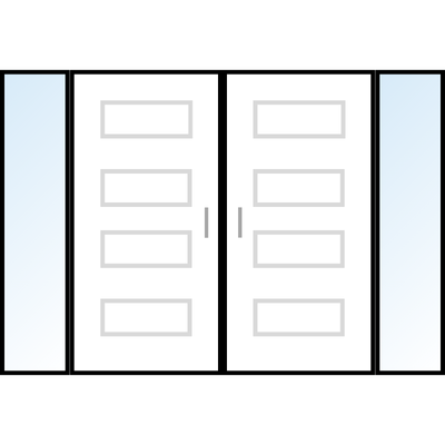 Porte double, 2 latéraux
